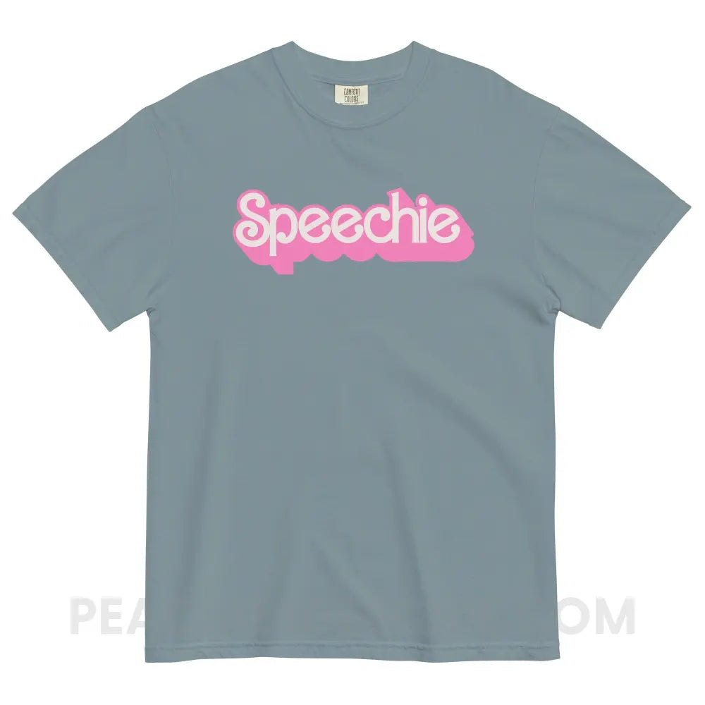 Speechie Doll Comfort Colors Tee - Ice Blue / S - peachiespeechie.com
