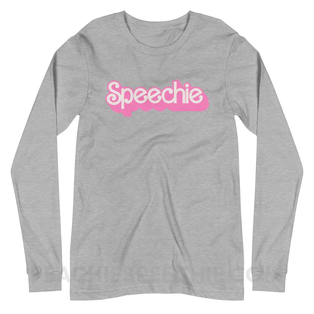 Speechie Doll Premium Long Sleeve - Athletic Heather / XS - peachiespeechie.com