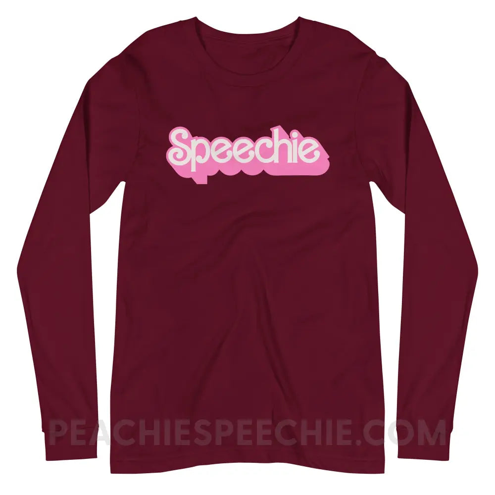 Speechie Doll Premium Long Sleeve - Maroon / XS - peachiespeechie.com