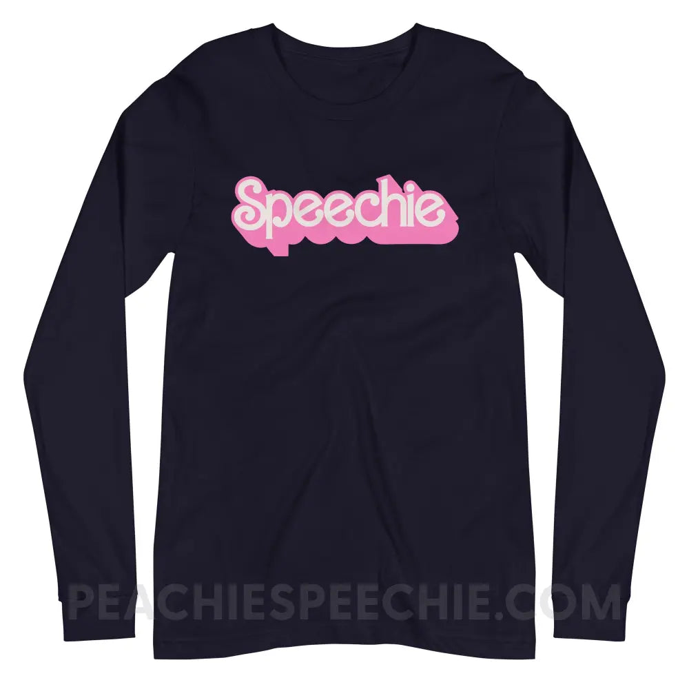Speechie Doll Premium Long Sleeve - Navy / XS - peachiespeechie.com
