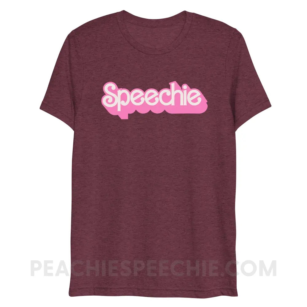 Speechie Doll Tri-Blend Tee - Maroon Triblend / XS - peachiespeechie.com