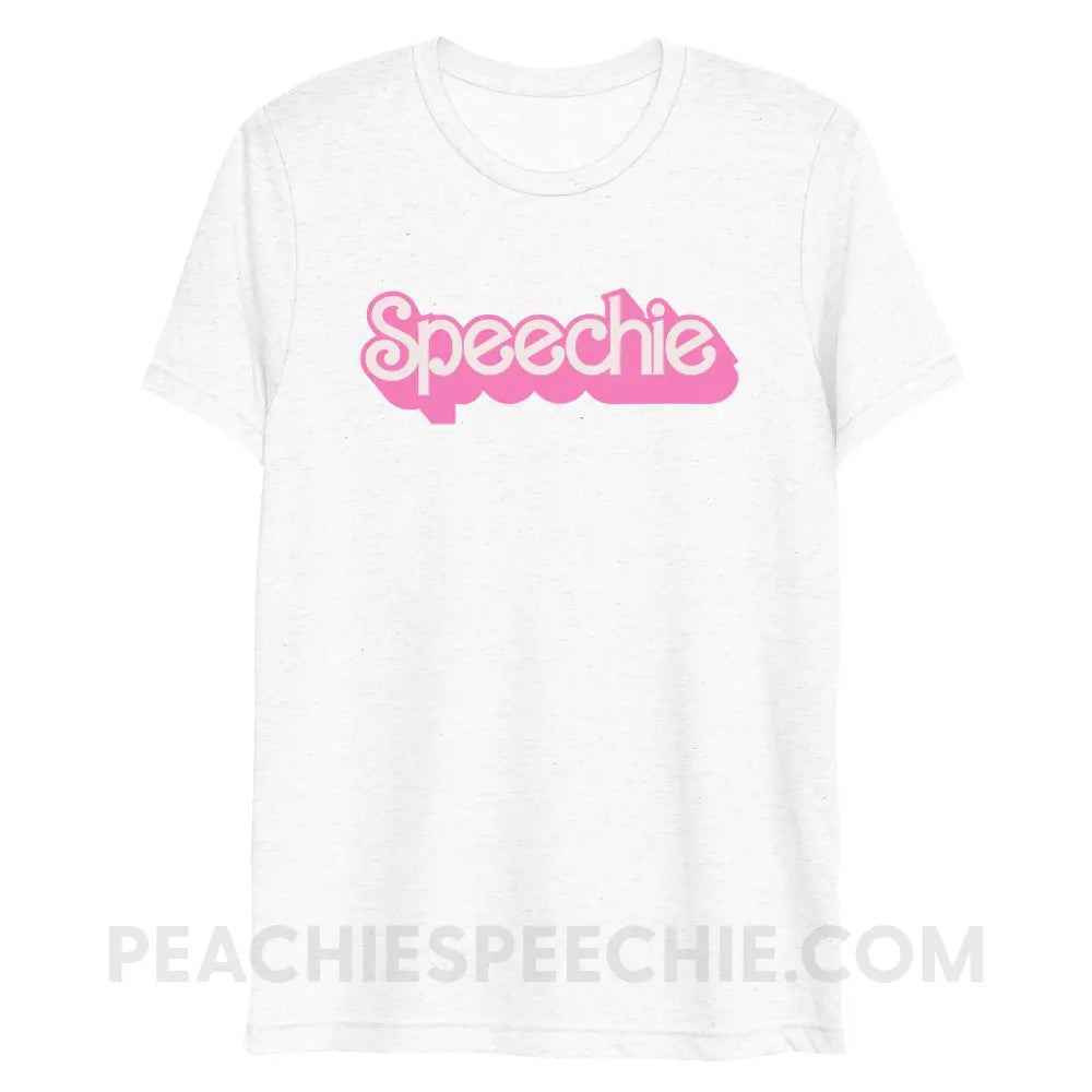 Speechie Doll Tri-Blend Tee - Solid White Triblend / XS - peachiespeechie.com