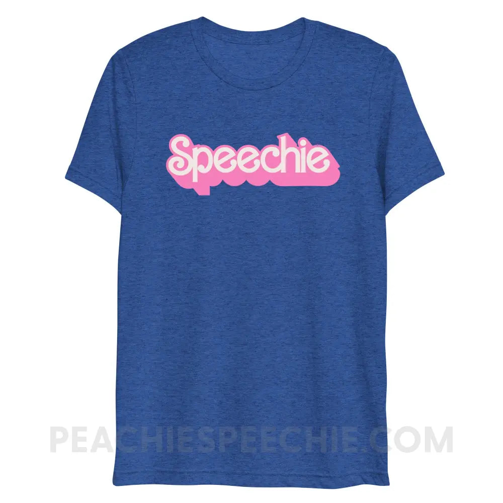 Speechie Doll Tri-Blend Tee - True Royal Triblend / XS - peachiespeechie.com