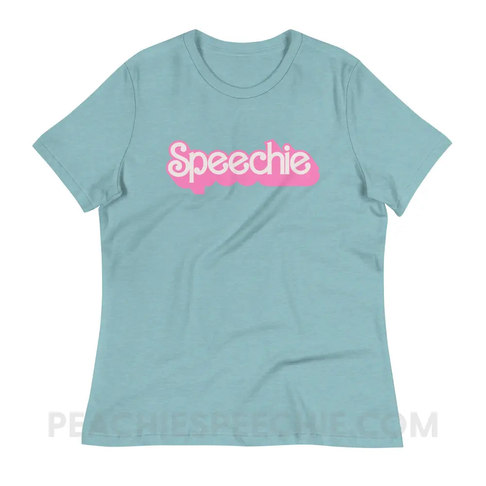Speechie Doll Women’s Relaxed Tee - Heather Blue Lagoon / S peachiespeechie.com