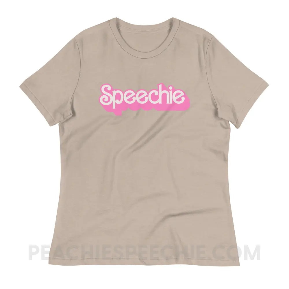 Speechie Doll Women’s Relaxed Tee - Heather Stone / S peachiespeechie.com
