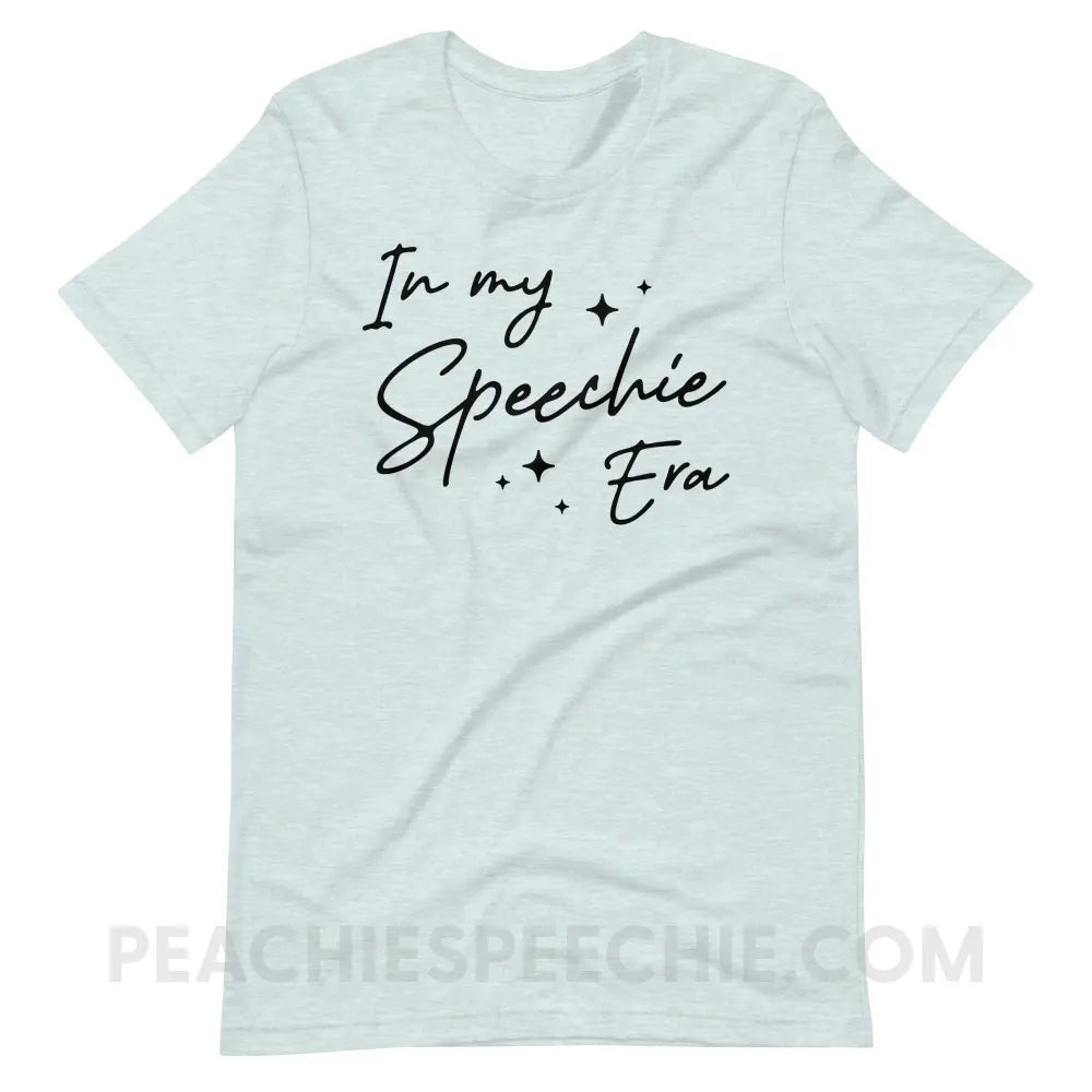 In My Speechie Era Premium Soft Tee - Heather Prism Ice Blue / XS - T-Shirts & Tops peachiespeechie.com