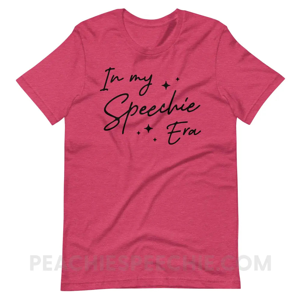 In My Speechie Era Premium Soft Tee - Heather Raspberry / S - T-Shirts & Tops peachiespeechie.com