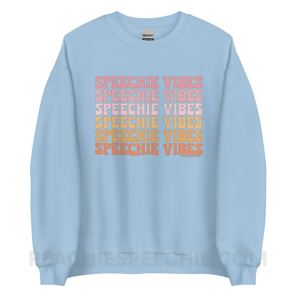 Speechie Vibes Classic Sweatshirt - Light Blue / S - peachiespeechie.com