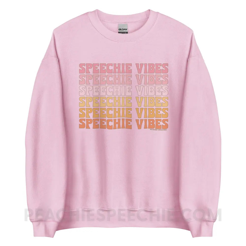 Speechie Vibes Classic Sweatshirt - Light Pink / S - peachiespeechie.com