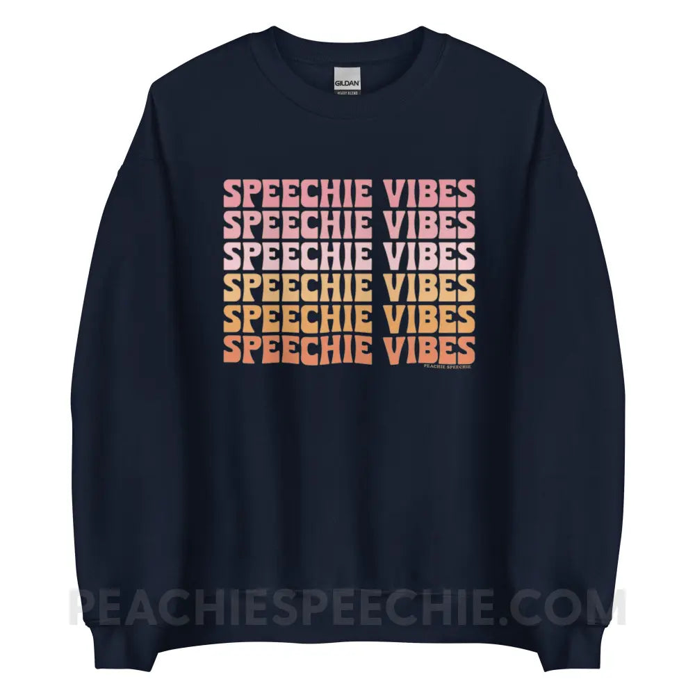 Speechie Vibes Classic Sweatshirt - Navy / S peachiespeechie.com