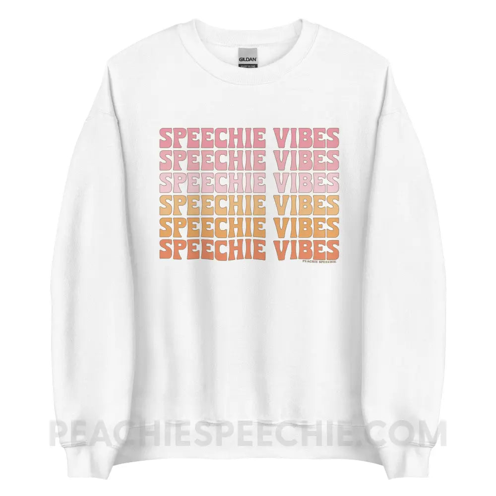 Speechie Vibes Classic Sweatshirt - White / S - peachiespeechie.com