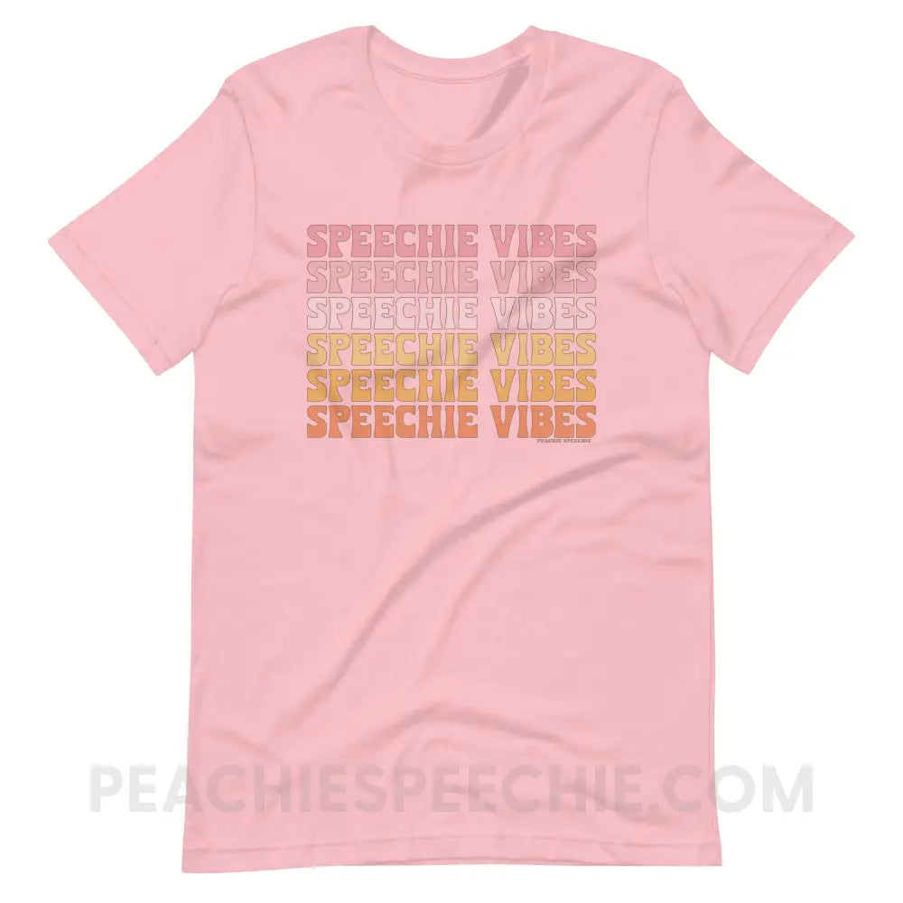 Speechie Vibes Premium Soft Tee - Pink / S - T-Shirt peachiespeechie.com
