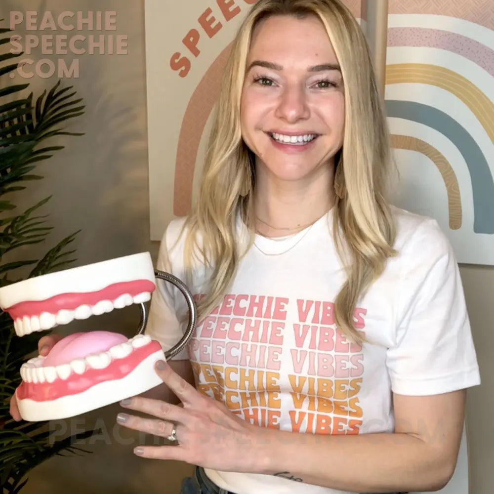 Speechie Vibes Premium Soft Tee - T-Shirt peachiespeechie.com