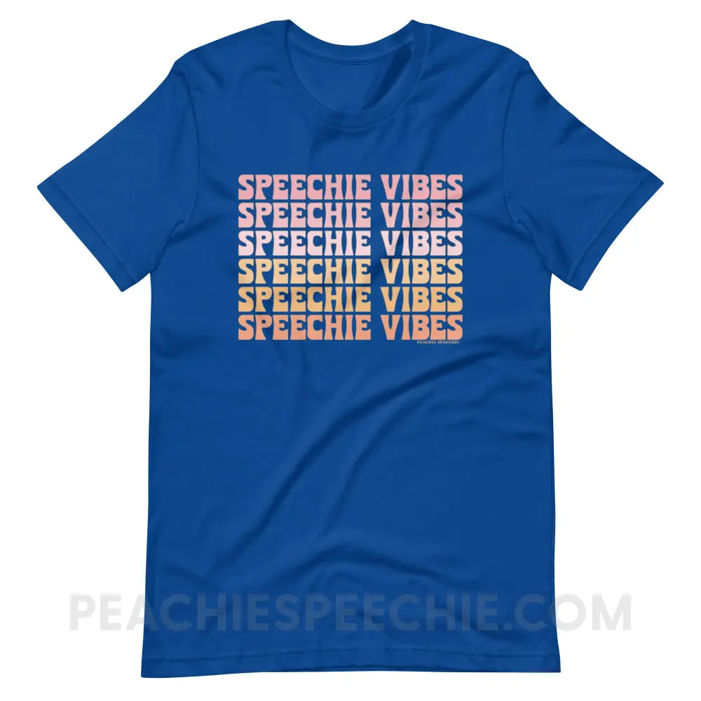 Speechie Vibes Premium Soft Tee - True Royal / S - T-Shirt peachiespeechie.com