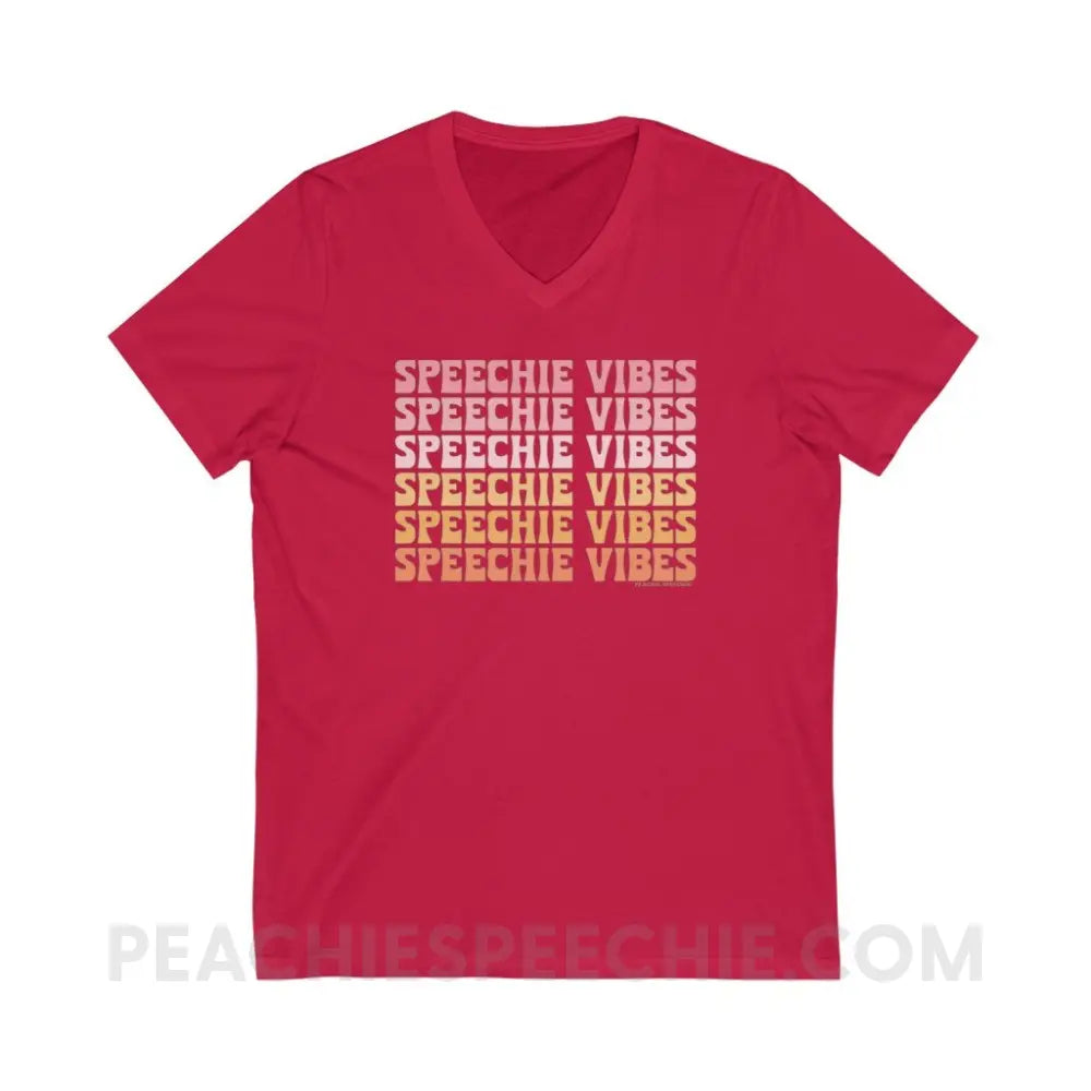 Speechie Vibes Soft V-Neck - V-neck peachiespeechie.com