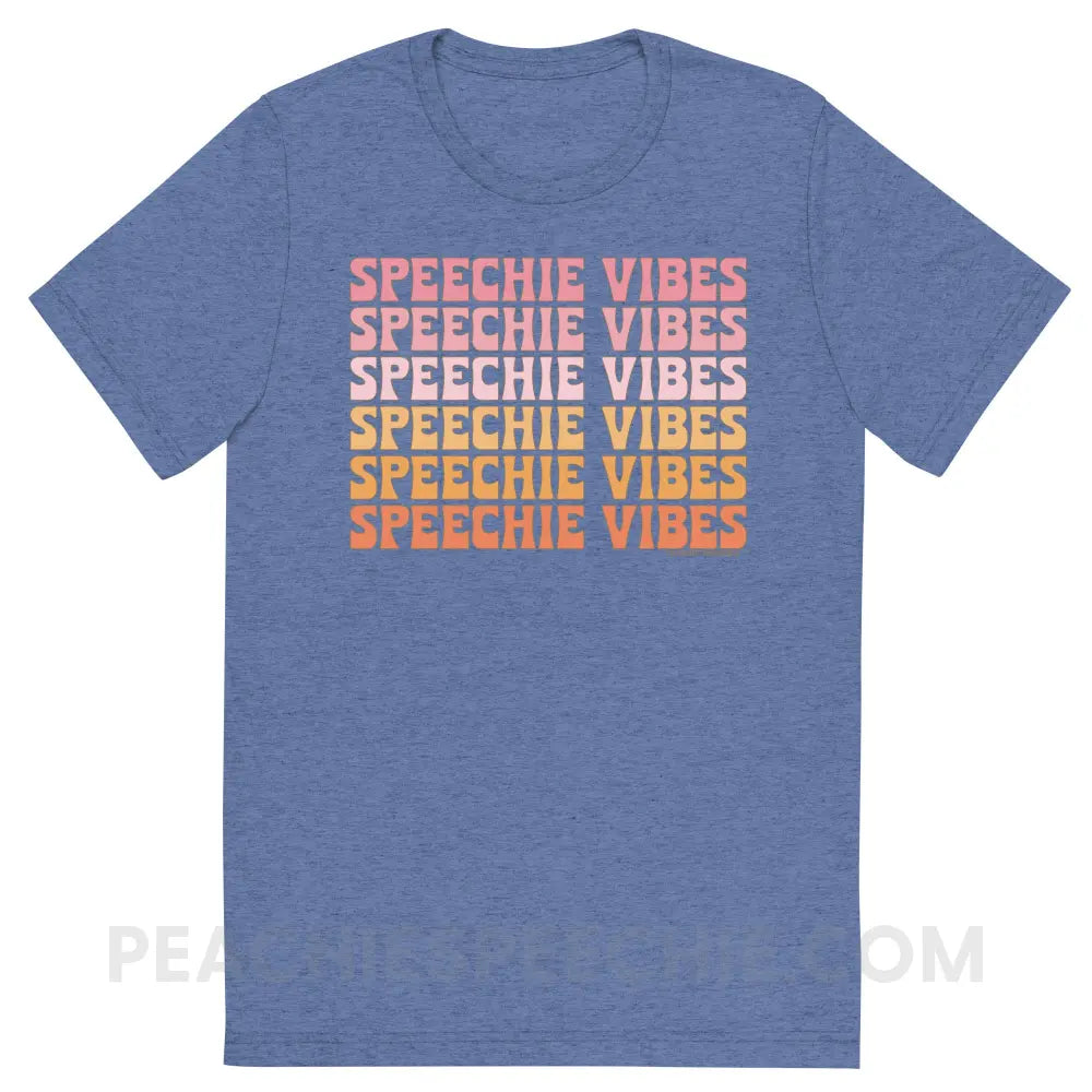Speechie Vibes Tri-Blend Tee - Blue Triblend / S - peachiespeechie.com