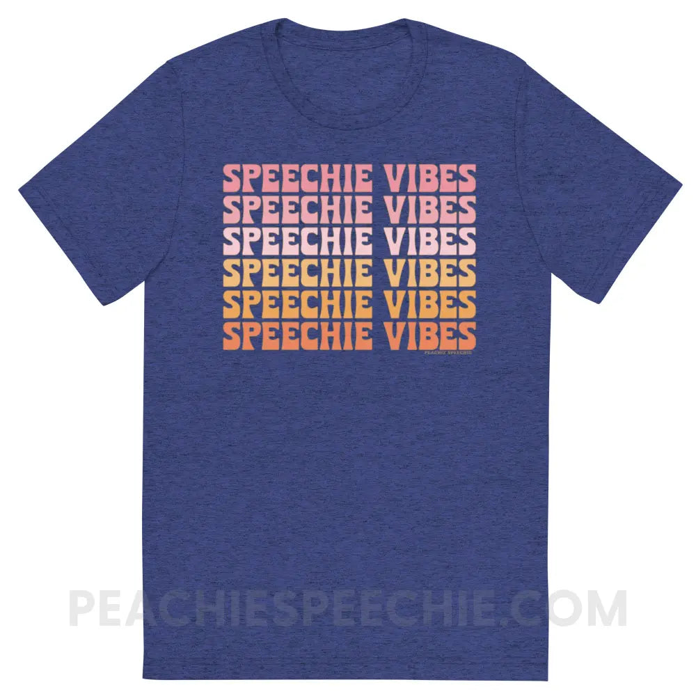 Speechie Vibes Tri-Blend Tee - Navy Triblend / S - peachiespeechie.com