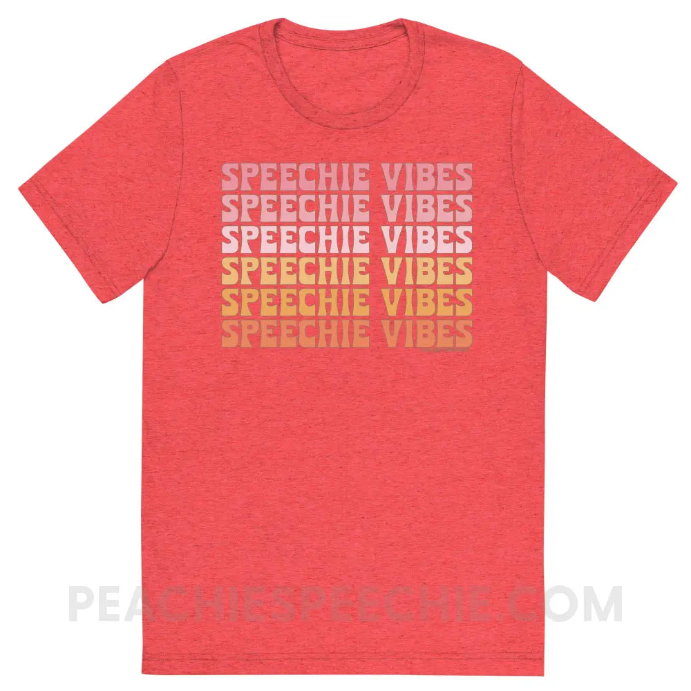 Speechie Vibes Tri-Blend Tee - Red Triblend / S - peachiespeechie.com
