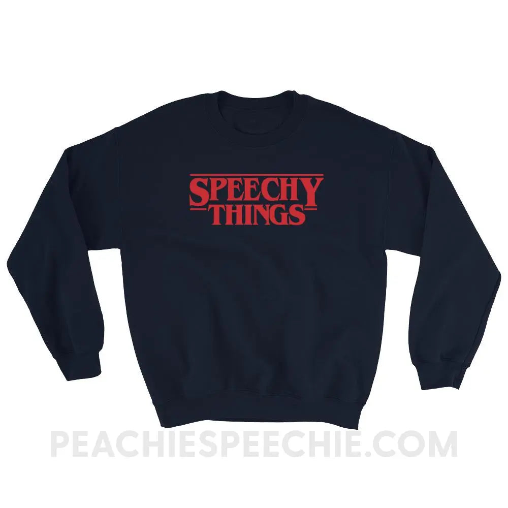 Speechy Things Classic Sweatshirt - Navy / S Hoodies & Sweatshirts peachiespeechie.com