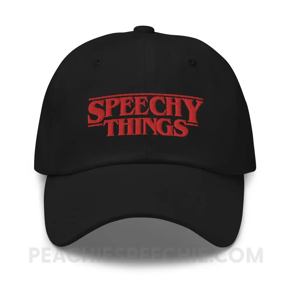 Speechy Things Relaxed hat - Black - peachiespeechie.com