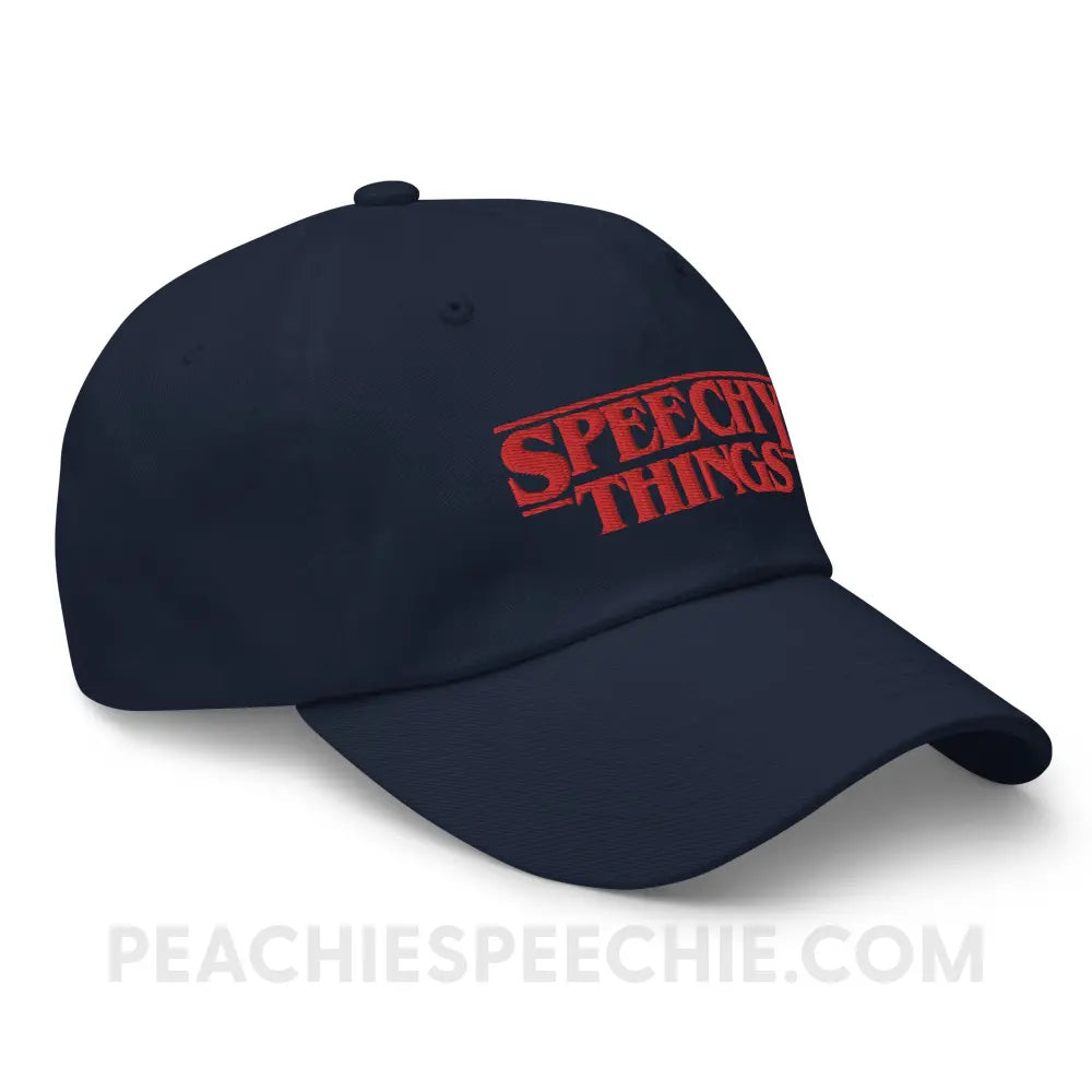 Speechy Things Relaxed hat - Navy - peachiespeechie.com