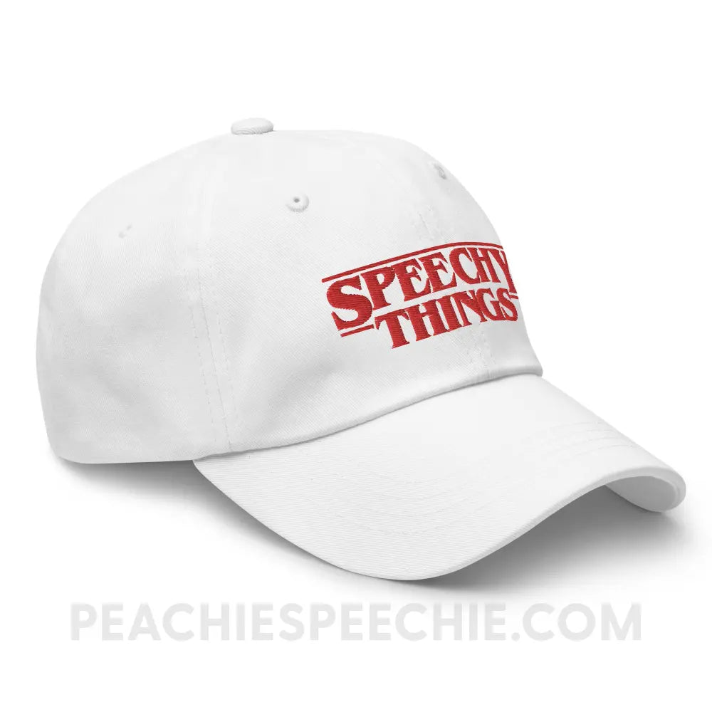 Speechy Things Relaxed hat - White - peachiespeechie.com
