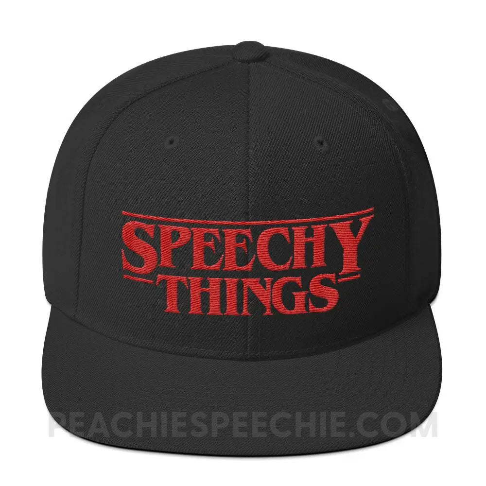 Speechy Things Premium Ball Cap - Black - Hats peachiespeechie.com
