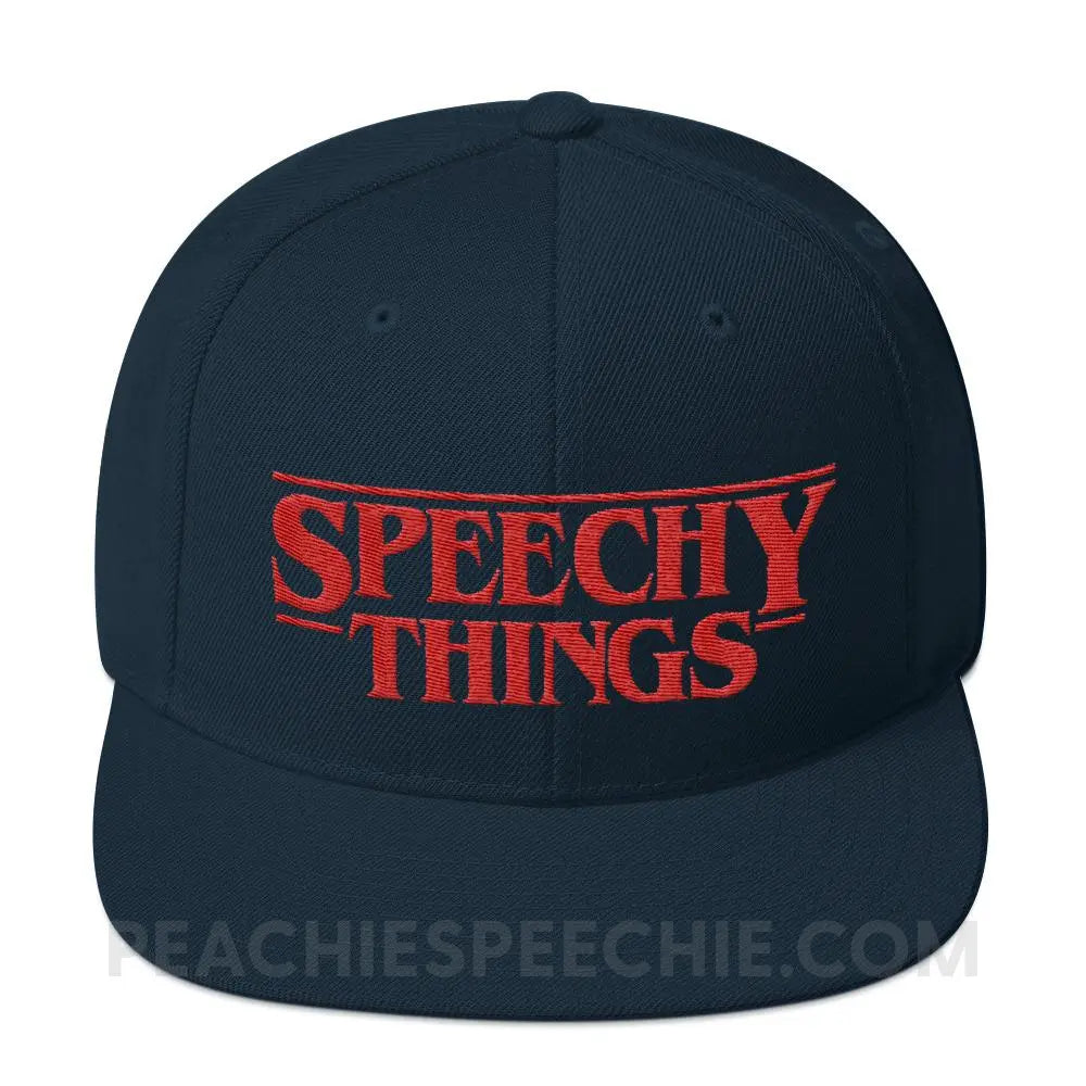 Speechy Things Premium Ball Cap - Dark Navy - Hats peachiespeechie.com
