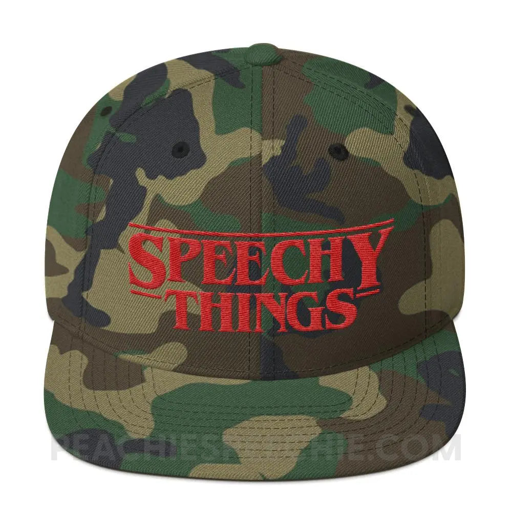 Speechy Things Premium Ball Cap - Green Camo - Hats peachiespeechie.com