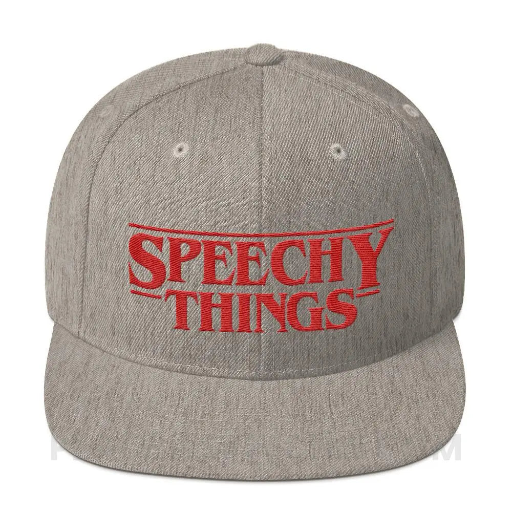 Speechy Things Premium Ball Cap - Heather Grey - Hats peachiespeechie.com