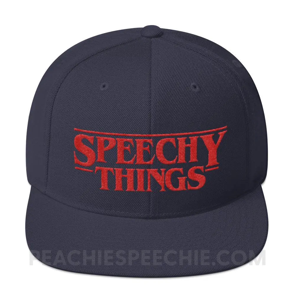 Speechy Things Premium Ball Cap - Navy - Hats peachiespeechie.com