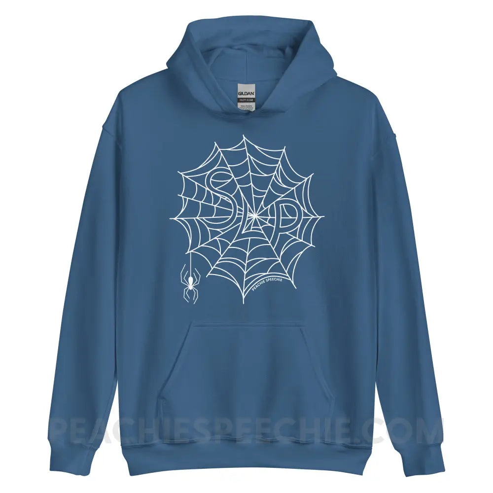 Spider Web SLP Classic Hoodie - Indigo Blue / S - peachiespeechie.com