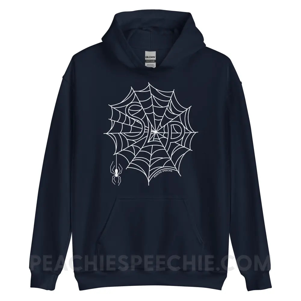 Spider Web SLP Classic Hoodie - Navy / S - peachiespeechie.com