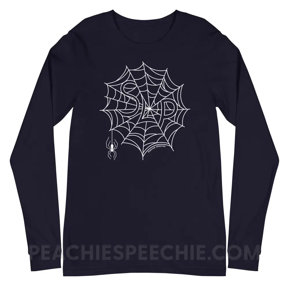 Spider Web SLP Premium Long Sleeve - Navy / XS - peachiespeechie.com