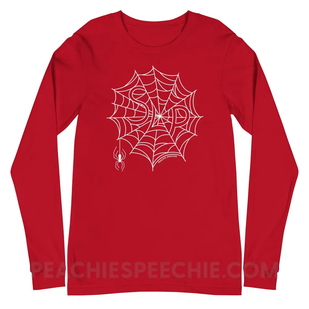 Spider Web SLP Premium Long Sleeve - Red / XS - peachiespeechie.com