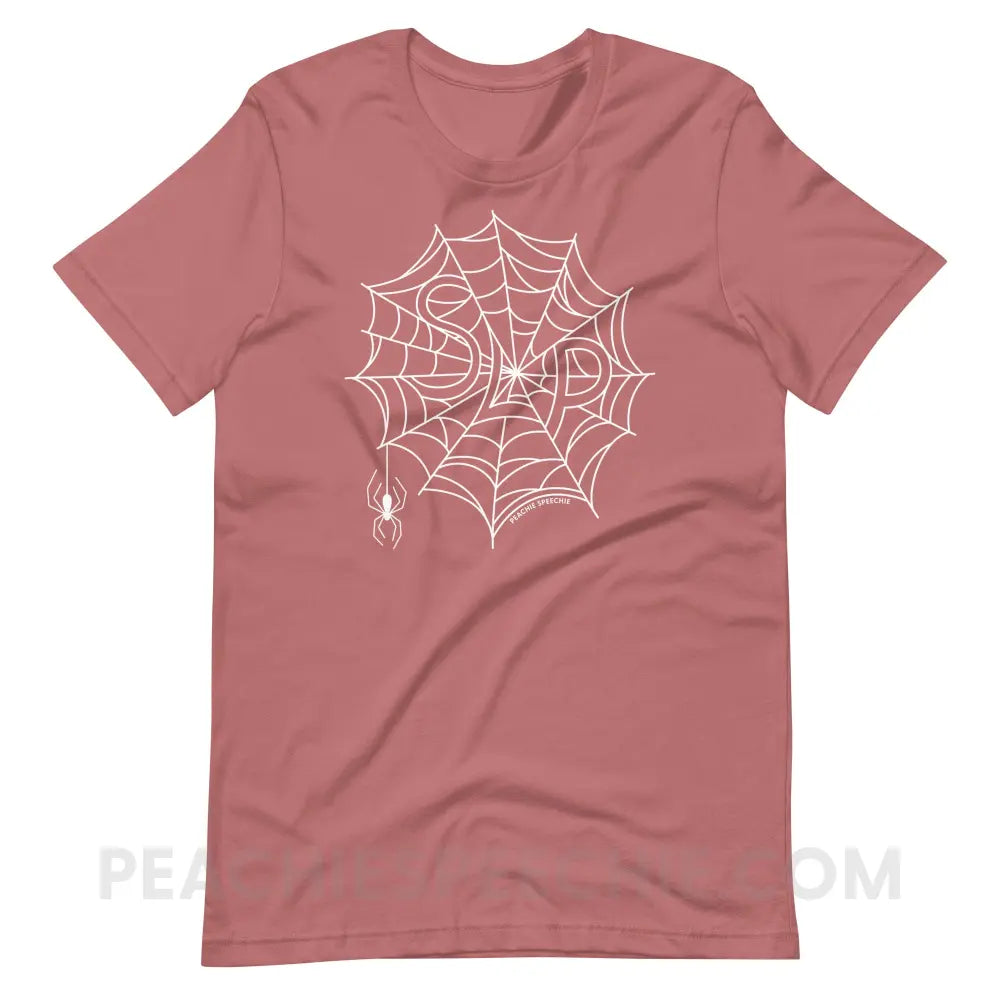 Spider Web SLP Premium Soft Tee - Mauve / S - peachiespeechie.com