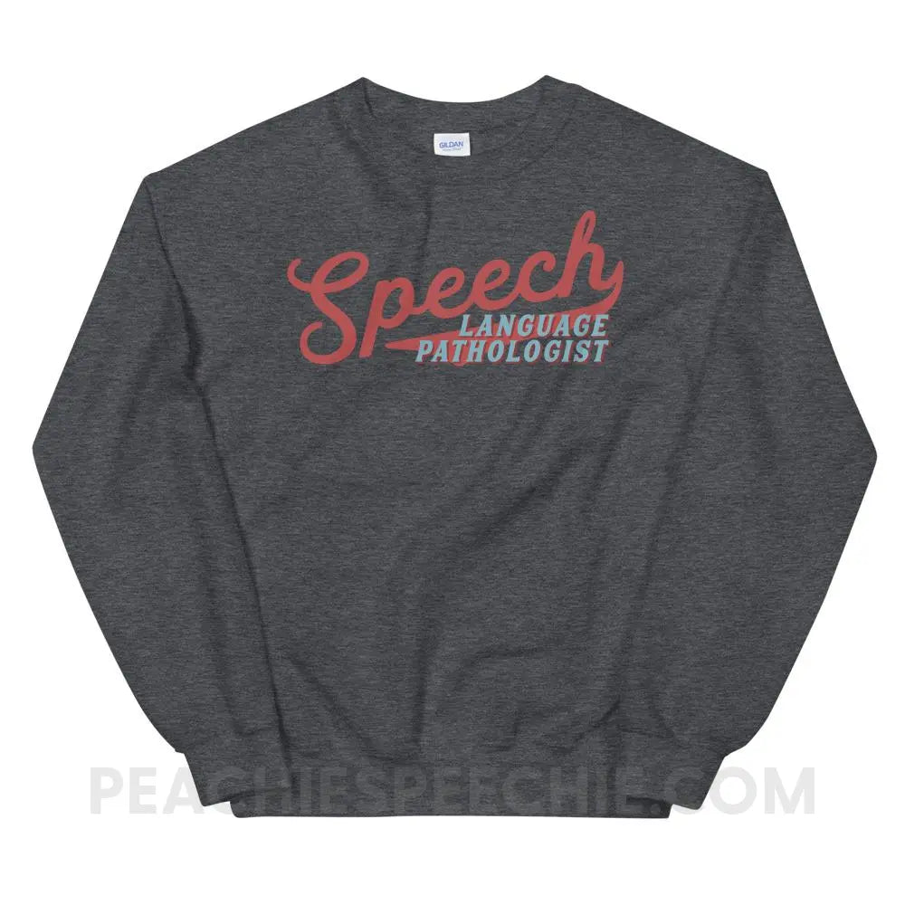 Sporty Speech Classic Sweatshirt - Dark Heather / S - Hoodies & Sweatshirts peachiespeechie.com