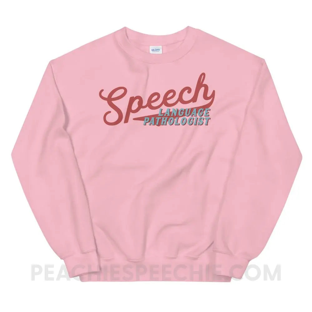 Sporty Speech Classic Sweatshirt - Light Pink / S - Hoodies & Sweatshirts peachiespeechie.com