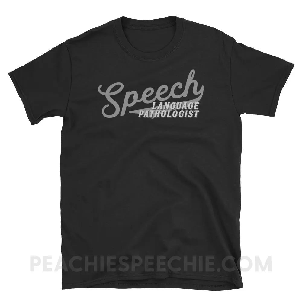 Sporty Speech Classic Tee - Black / S - T-Shirts & Tops peachiespeechie.com