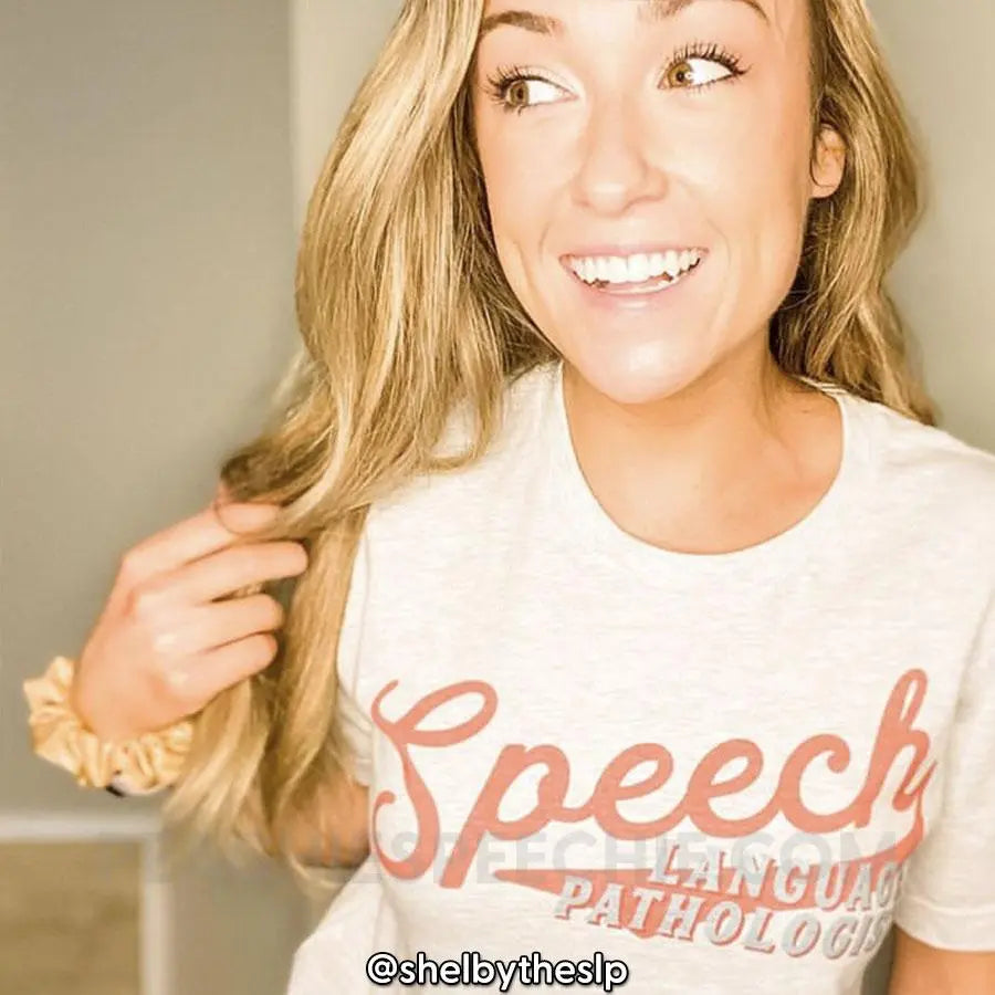 Sporty Speech Premium Soft Tee - Cream / S - T - Shirts & Tops peachiespeechie.com