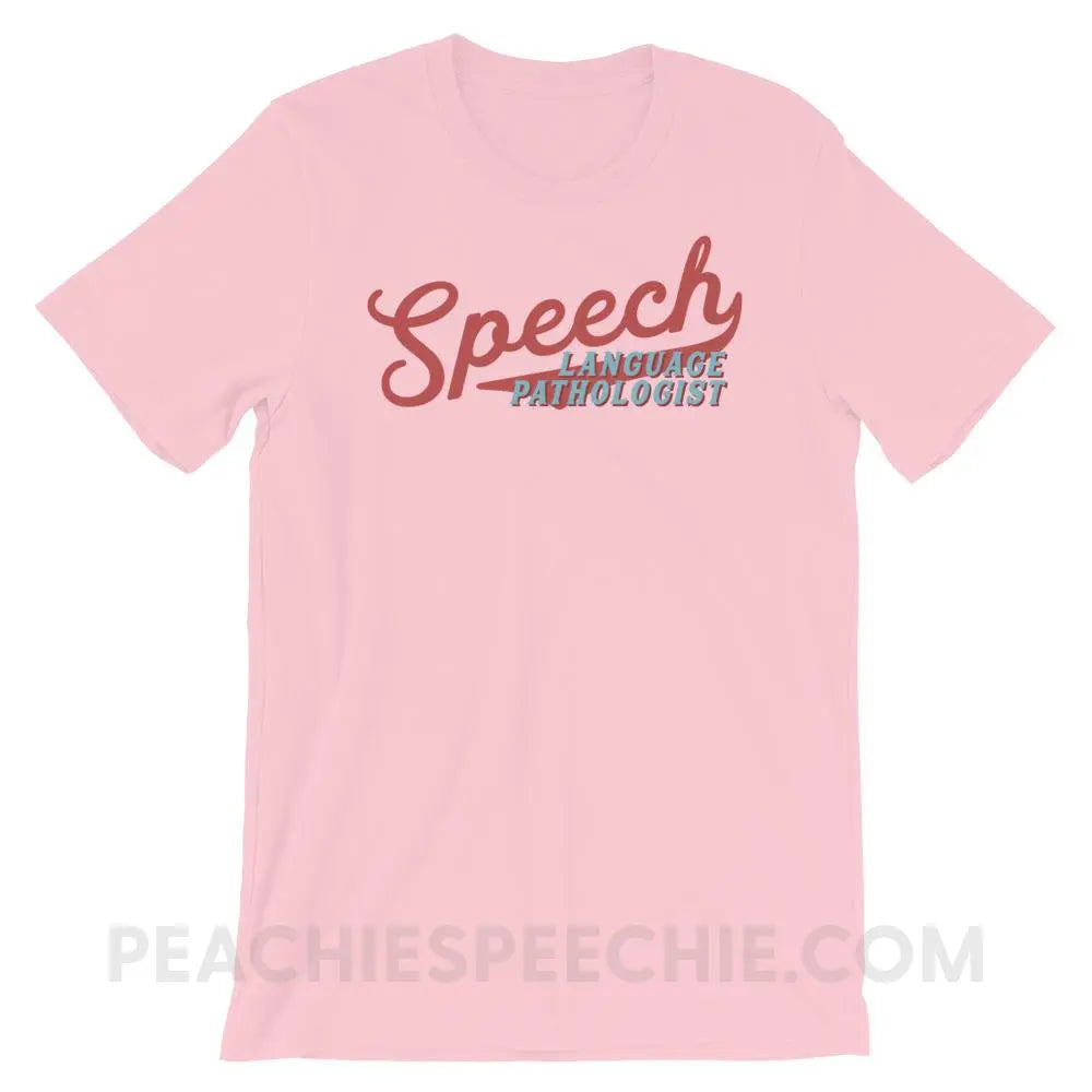 Sporty Speech Premium Soft Tee - Pink / S - T-Shirts & Tops peachiespeechie.com