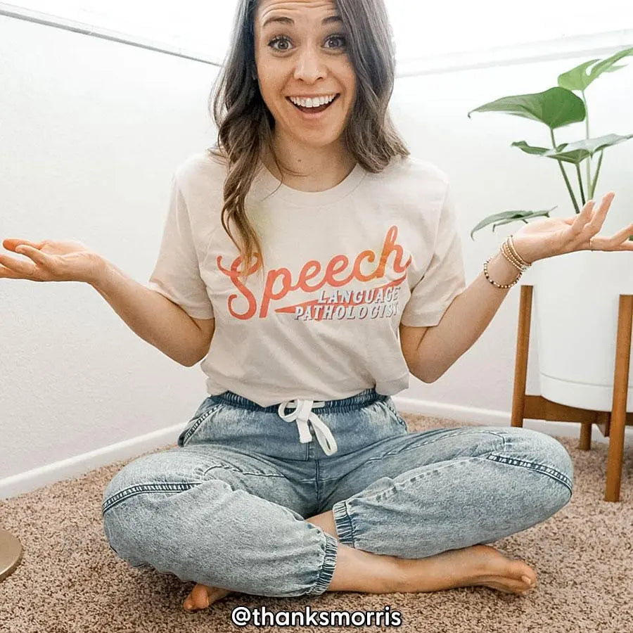 Sporty Speech Premium Soft Tee - T-Shirts & Tops peachiespeechie.com