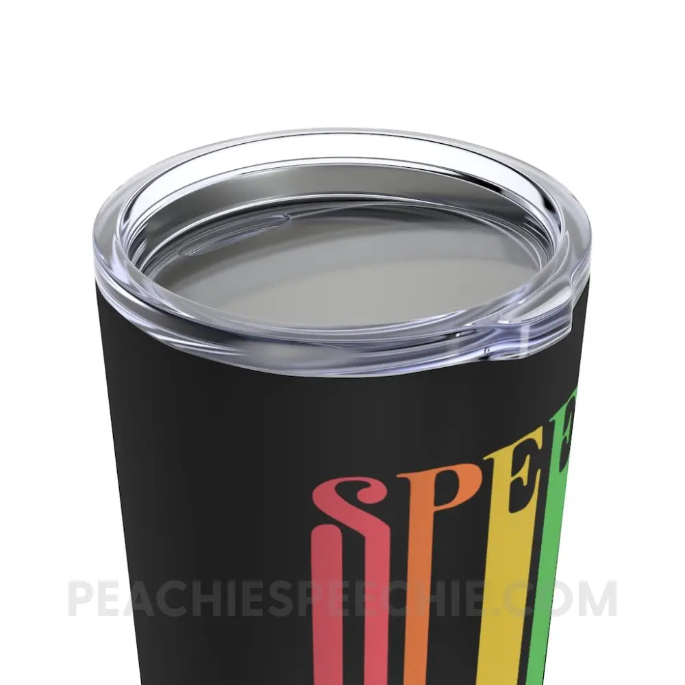 Stretchy Rainbow Speech Tumbler - Mugs peachiespeechie.com