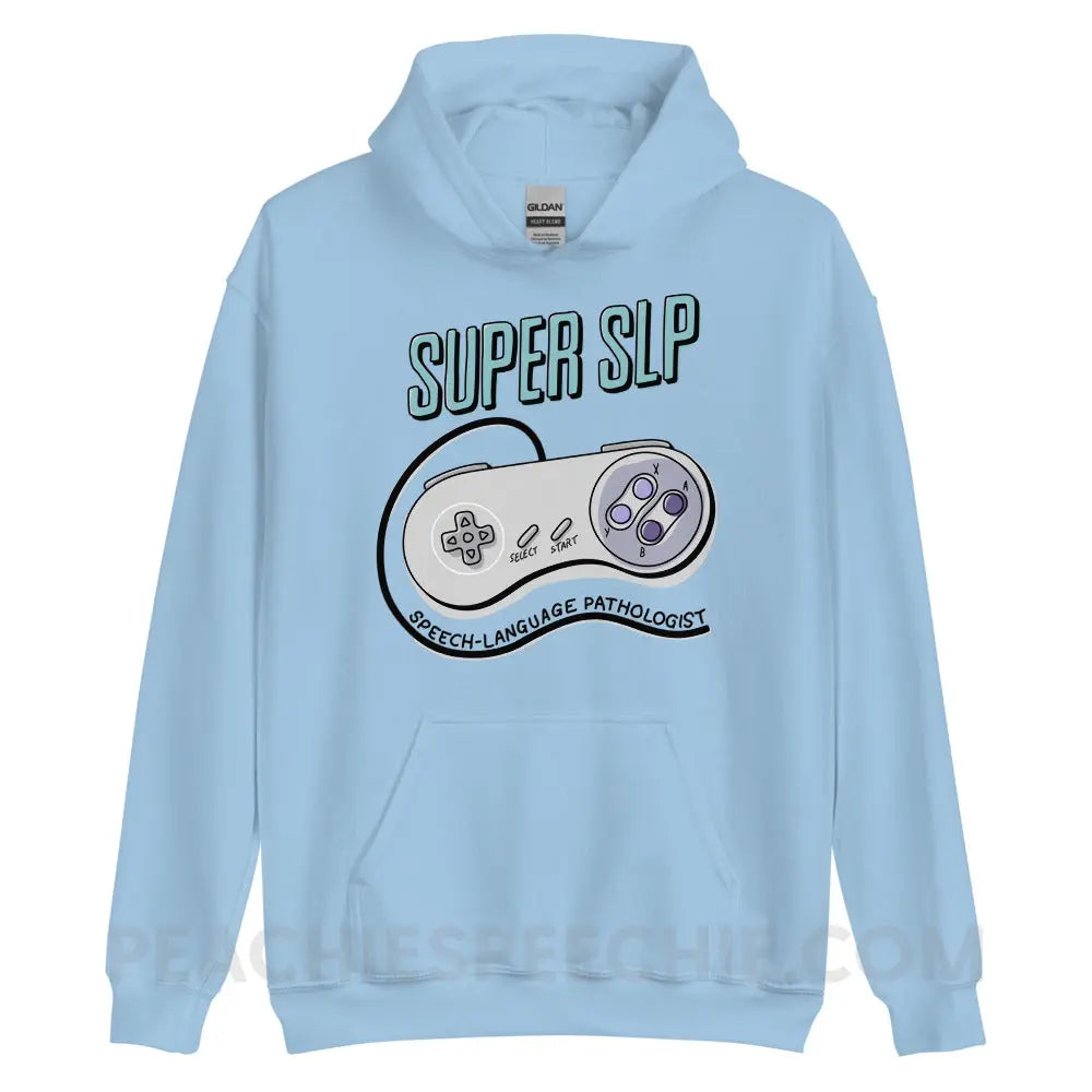 Super SLP Retro Controller Classic Hoodie - Light Blue / S - peachiespeechie.com
