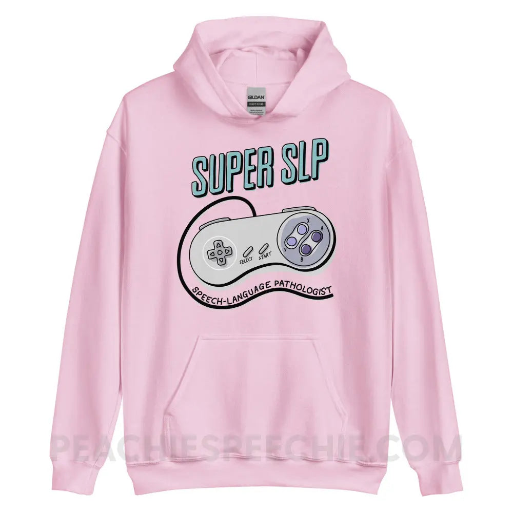Super SLP Retro Controller Classic Hoodie - Light Pink / S - peachiespeechie.com