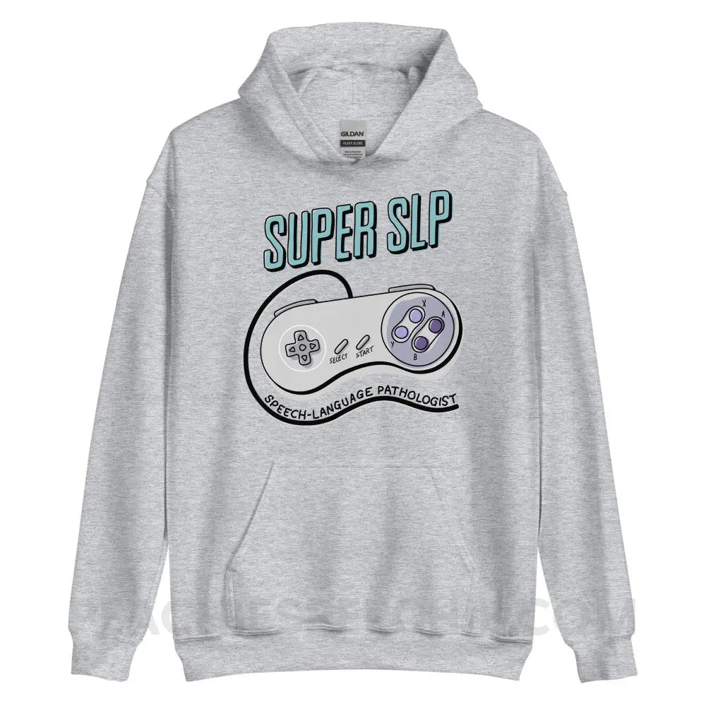 Super SLP Retro Controller Classic Hoodie - Sport Grey / S - peachiespeechie.com