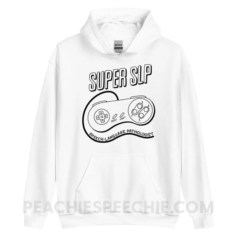 Super SLP Retro Controller Classic Hoodie - White / S - peachiespeechie.com