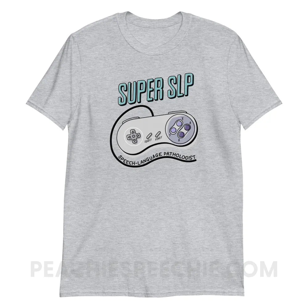Super SLP Retro Controller Classic Tee - Sport Grey / S - peachiespeechie.com
