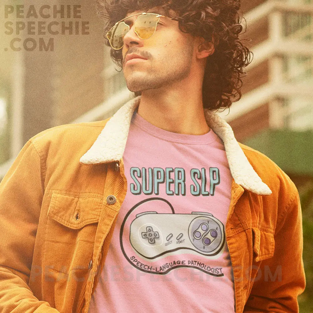 Super SLP Retro Controller Premium Soft Tee - peachiespeechie.com