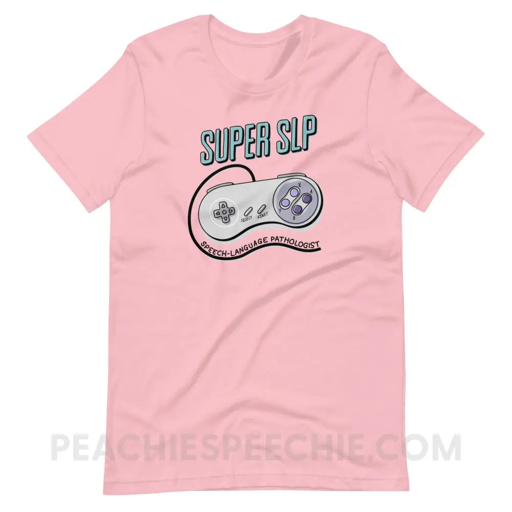 Super SLP Retro Controller Premium Soft Tee - Pink / S - peachiespeechie.com